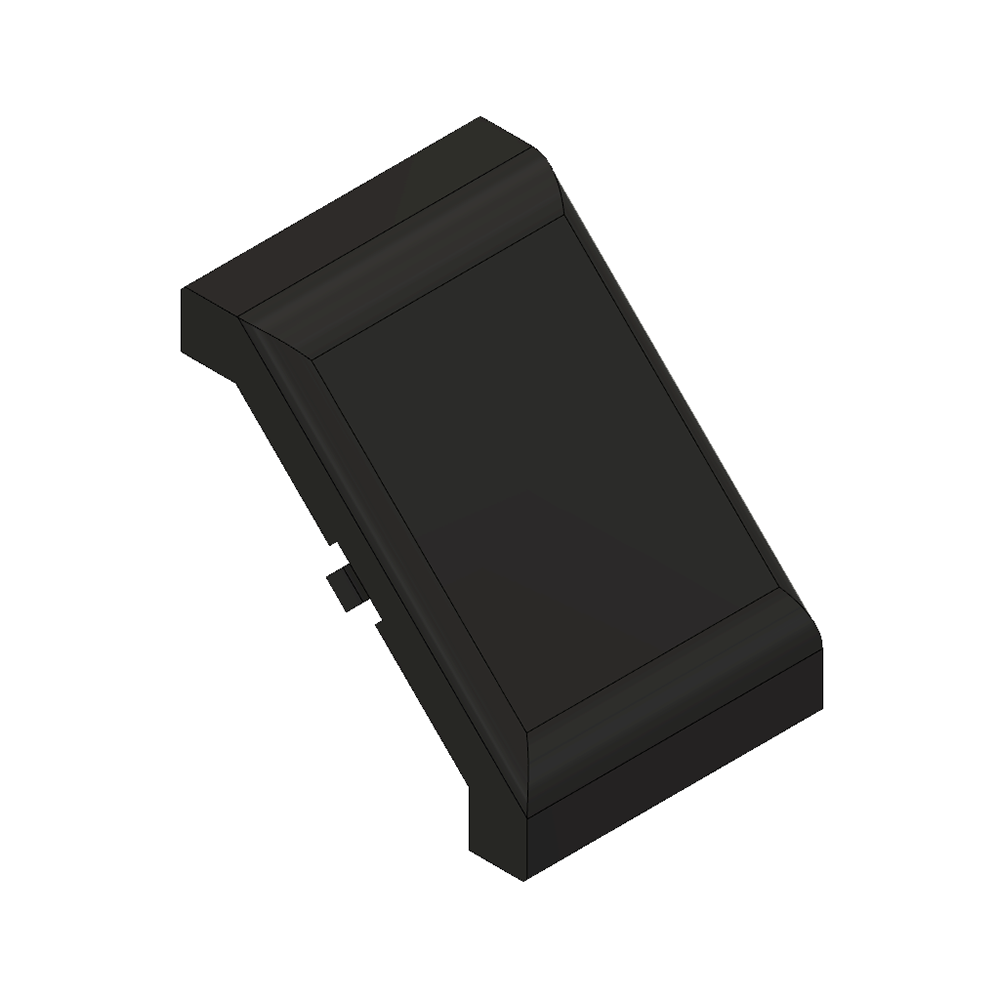 40-240-0 MODULAR SOLUTIONS ALUMINUM GUSSET<br>30MM X 30MM BLACK PLASTIC CAP COVER FOR 40-140-1, FOR A FINISHED APPEARANCE